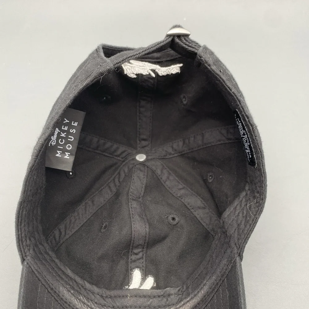 Mickey Mouse Glove Adjustable Hat Strap  Cap Black Disney